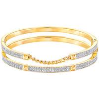 swarovski fiction bangle white gold plated