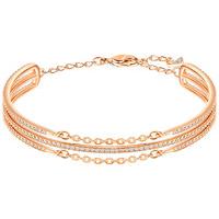 swarovski fine bangle white rose gold plated