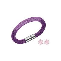 swarovski stardust set light multi rhodium plated