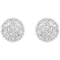 swarovski emma pierced earrings white gold plated