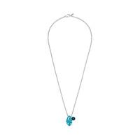 Swarovski Moselle Pendant, palladium plating Teal Rhodium-plated