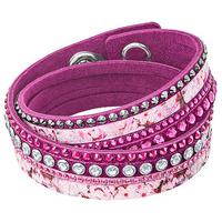 swarovski slake print bracelet multi colored light multi stainless ste ...