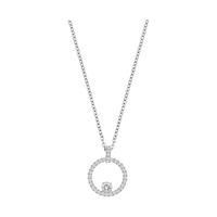 swarovski creativity circle pendant white rhodium plated