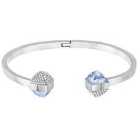 Swarovski Glance Bangle, Blue Blue Rhodium-plated