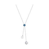 Swarovski Forward Necklace Teal Rhodium-plated