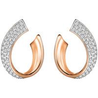 Swarovski Exist Small Pierced Earrings White Rose gold-plated