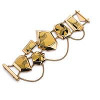 Swarovski Jean Paul Gaultier for Atelier Swarovski, Reverse Large Bracelet Brown Gold-plated