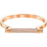 swarovski friend bangle white rose gold plated