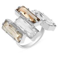 swarovski nile ring palladium plating white rhodium plated