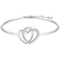 Swarovski Dear Bangle, White White Rhodium-plated