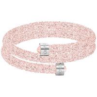 swarovski crystaldust double bangle pink pink stainless steel