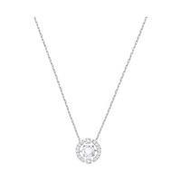 swarovski sparkling dance round necklace white white rhodium plated