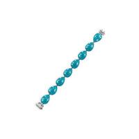 Swarovski Moselle Bracelet, palladium plating Teal Rhodium-plated