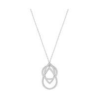 swarovski genius necklace white white rhodium plated