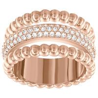 Swarovski Click Ring White Rose gold-plated