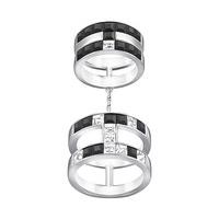 Swarovski Atelier Swarovski by Viktor and Rolf, Frozen Crystals Double Ring Black