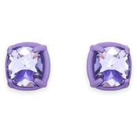 Swarovski Jewel-y McHue-y Small Pierced Earrings, purple matt varnish Violet Rhodium-plated