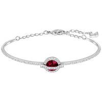 Swarovski Favor Bangle Red Rhodium-plated