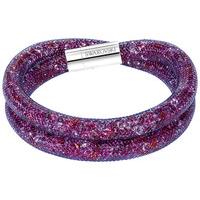 swarovski stardust purple double bracelet rhodium plated