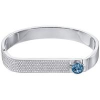 Swarovski Forward Bangle Teal Rhodium-plated