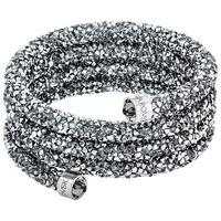 Swarovski Crystaldust Wide Bangle, Gray Gray Stainless steel