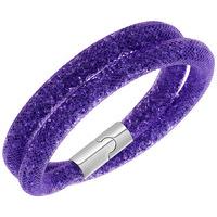 Swarovski Stardust Purple Double Bracelet Violet Rhodium-plated