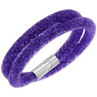 swarovski stardust purple double bracelet violet rhodium plated