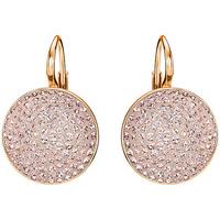 swarovski fun pierced earrings pink rose gold plated