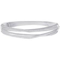 Swarovski Genius Bangle, White White Rhodium-plated