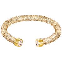 Swarovski Crystaldust Cuff, Golden Crystal Brown Gold-plated