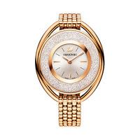 Swarovski Crystalline Oval Rose Gold Tone Bracelet Watch White Rose gold-plated