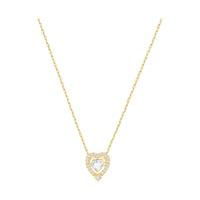 Swarovski Sparkling Dance Heart Necklace, White White Gold-plated