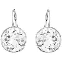 swarovski bella pierced earrings white rhodium plated