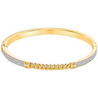 swarovski fiction bangle white gold plated