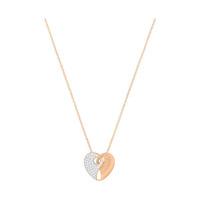 swarovski guardian necklace small white white rose gold plated