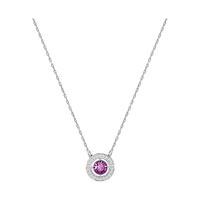 Swarovski Forever Birthstone Necklace, February, Purple Purple Rhodium-plated