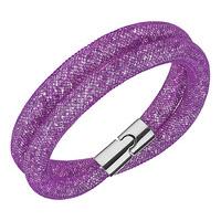 swarovski stardust light purple double bracelet violet rhodium plated