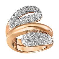 Swarovski Every Wide Ring White Rose gold-plated