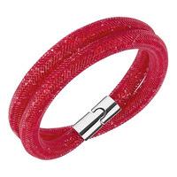 swarovski stardust red double bracelet red rhodium plated
