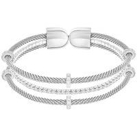 Swarovski Gate Bangle, White White Rhodium-plated