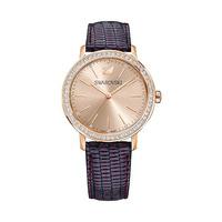 swarovski graceful lady watch purple white rose gold plated