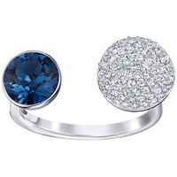 Swarovski Forward Ring Teal Rhodium-plated