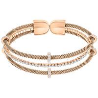 Swarovski Gate Bangle, White White Rose gold-plated