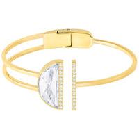 swarovski glow bangle white white gold plated