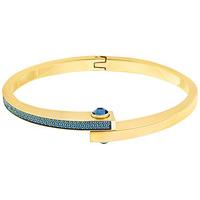 Swarovski Get Narrow Bangle, Blue Teal Gold-plated