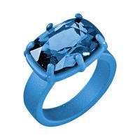 Swarovski Atelier Swarovski by Rosie Assoulin, Jewel-y McHue-y Ring Teal Rhodium-plated