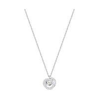 Swarovski Generation Pendant, Small, White Teal Rhodium-plated