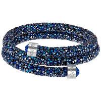 Swarovski Crystaldust Bangle Double, Blue Blue Stainless steel