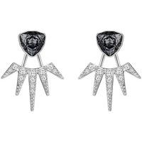 swarovski fantastic pierced earring jackets gray rhodium plated