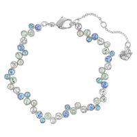 swarovski fidelity blue bracelet light multi rhodium plated